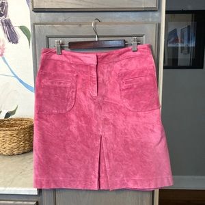 Gently Used Milly Hot Pink Suede A Line Suede Skirt